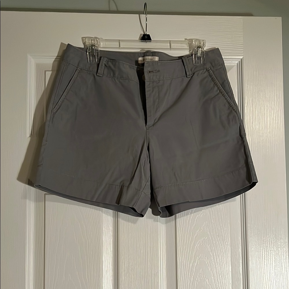 Dockers Gray Flat Front Shorts Tailored Fit